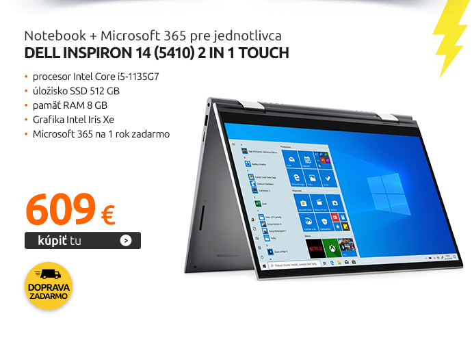 Notebook Dell Inspiron 14 (5410) 2 in 1 Touch + Microsoft 365 pre jednotlivca