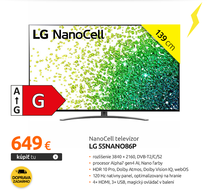 NanoCell televízor LG 55NANO86P