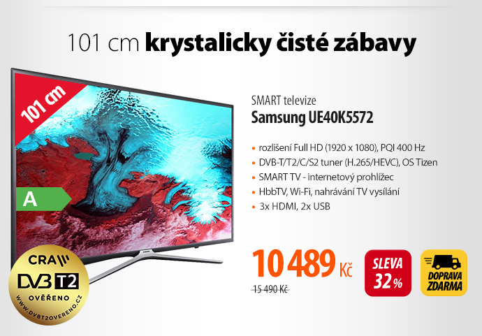 SMART televize Samsung UE40K5572