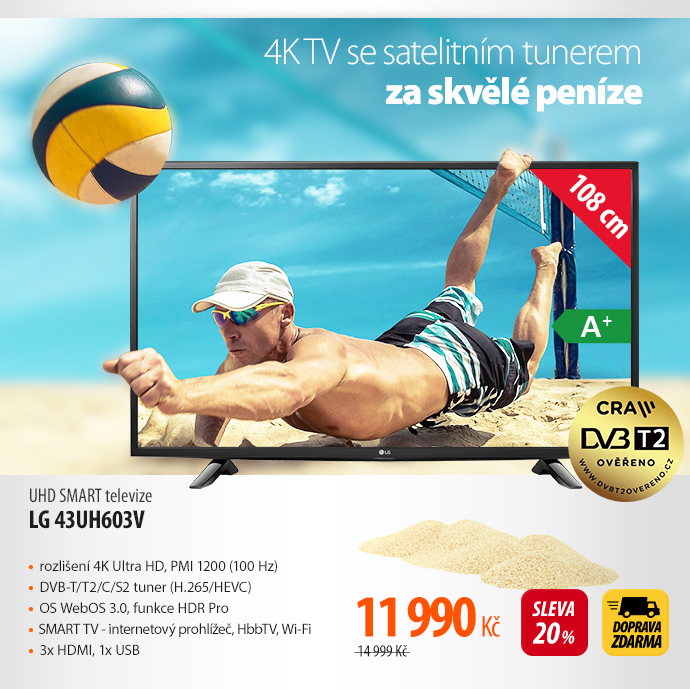 UHD SMART televize LG 43UH603V