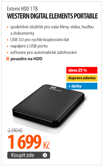 Externí HDD Western Digital Elements Portable 1TB