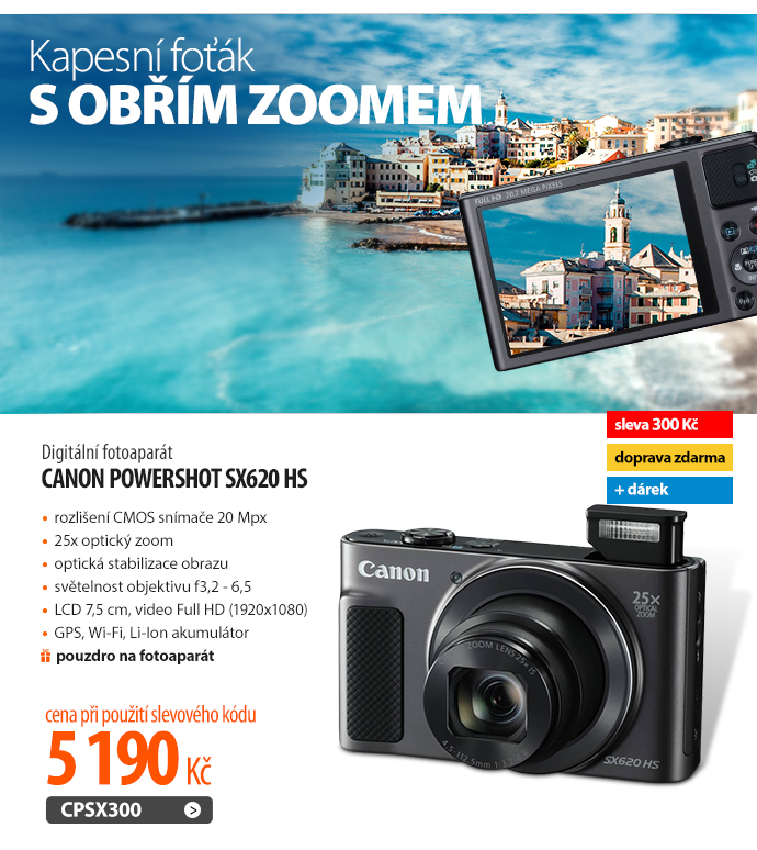 Digitální fotoaparát Canon PowerShot SX620 HS