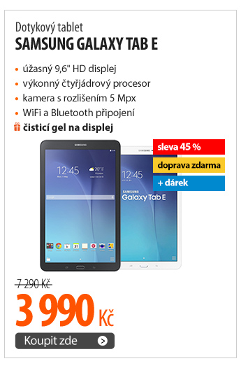 Dotykový tablet Samsung Galaxy Tab E