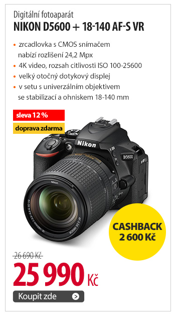 Fotoaparát Nikon D5600 + 18-140 AF-S VR