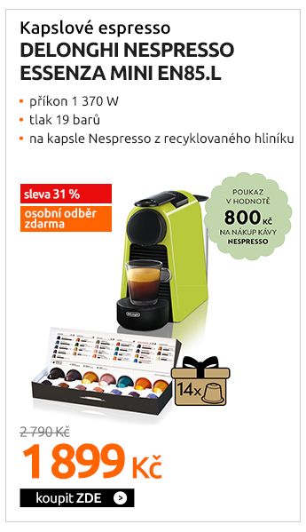 Kapslové espresso DeLonghi Nespresso Essenza Mini EN85.L