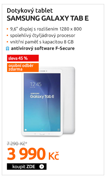 Dotykový tablet Samsung Galaxy Tab E